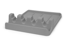 Load image into Gallery viewer, EnviKitchen Silicone Spoon Rest - Cooking Utensil Holder with Drip Pad Walls - Multiple Spoon Rest with Wider Slots for Bigger Utensils, Tongs - BPA-Free Spatula Rest for Stove, Kitchen, Countertop - Ultimate Gray