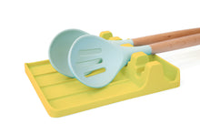 Load image into Gallery viewer, EnviKitchen Silicone Spoon Rest - Cooking Utensil Holder with Drip Pad Walls - Multiple Spoon Rest with Wider Slots for Bigger Utensils, Tongs - BPA-Free Spatula Rest for Stove, Kitchen, Countertop - Luminous Yellow