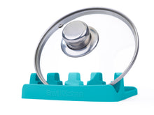 Load image into Gallery viewer, EnviKitchen Silicone Spoon Rest - Cooking Utensil Holder with Drip Pad Walls - Multiple Spoon Rest with Wider Slots for Bigger Utensils, Tongs - BPA-Free Spatula Rest for Stove, Kitchen, Countertop - Tranquil Turquoise