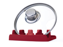 Load image into Gallery viewer, EnviKitchen Silicone Spoon Rest - Cooking Utensil Holder with Drip Pad Walls - Multiple Spoon Rest with Wider Slots for Bigger Utensils, Tongs - BPA-Free Spatula Rest for Stove, Kitchen, Countertop - Velvet Red