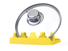 Load image into Gallery viewer, EnviKitchen Silicone Spoon Rest - Cooking Utensil Holder with Drip Pad Walls - Multiple Spoon Rest with Wider Slots for Bigger Utensils, Tongs - BPA-Free Spatula Rest for Stove, Kitchen, Countertop - Luminous Yellow