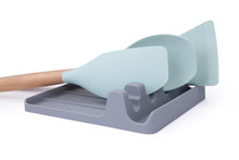 Load image into Gallery viewer, EnviKitchen Silicone Spoon Rest - Cooking Utensil Holder with Drip Pad Walls - Multiple Spoon Rest with Wider Slots for Bigger Utensils, Tongs - BPA-Free Spatula Rest for Stove, Kitchen, Countertop - Ultimate Gray
