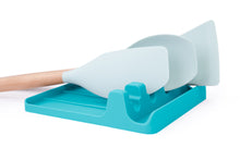 Load image into Gallery viewer, EnviKitchen Silicone Spoon Rest - Cooking Utensil Holder with Drip Pad Walls - Multiple Spoon Rest with Wider Slots for Bigger Utensils, Tongs - BPA-Free Spatula Rest for Stove, Kitchen, Countertop - Tranquil Turquoise